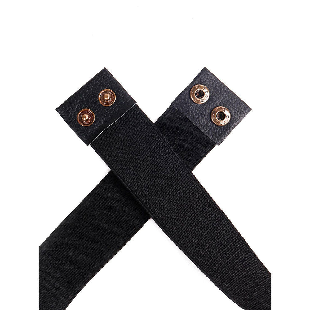 Odette Gorgeous Black Embellished Elastic Belt