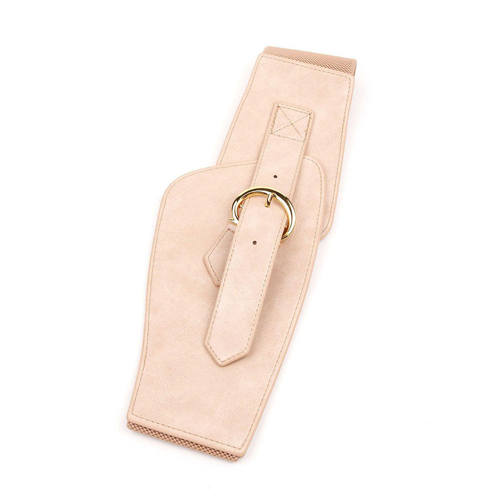 Odette Beige Colour Buckle Belt