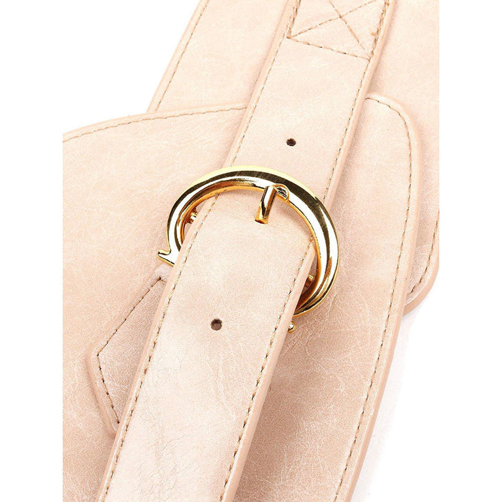 Odette Beige Colour Buckle Belt