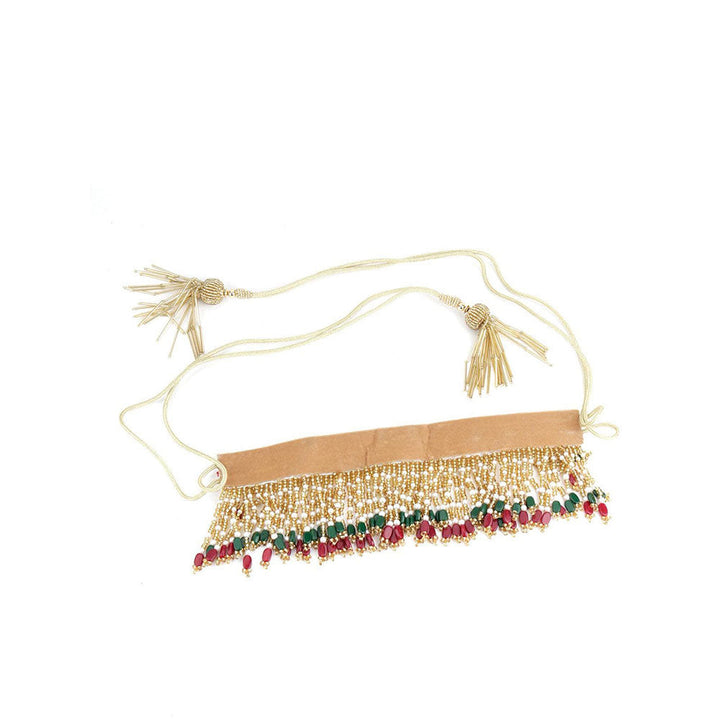 Odette Gold Fabric Tie-Able Tassel Belt