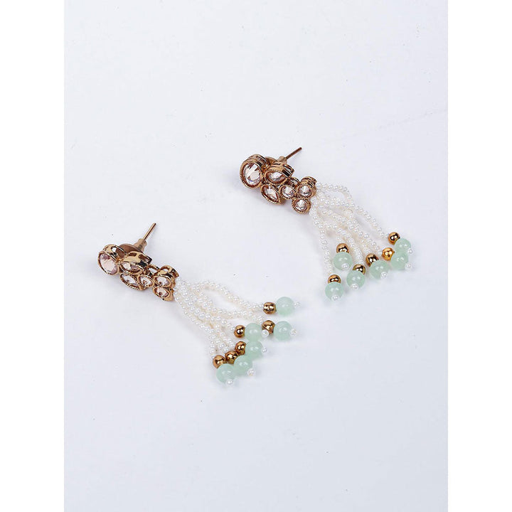 Odette Floral Kundan Pearl Choker with Earrings