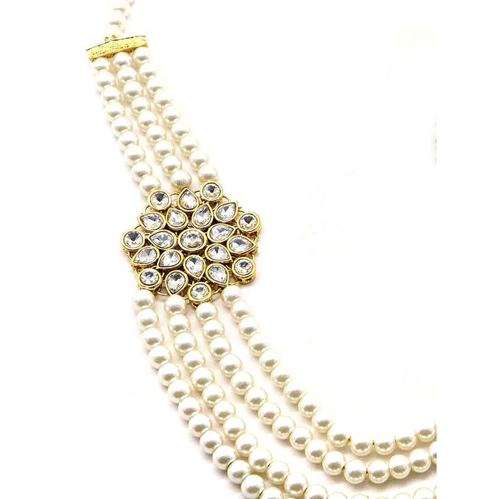 Odette Regular Attractive Faux Pearl Necklace with Earrings