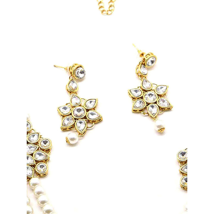 Odette Regular Attractive Faux Pearl Necklace with Earrings