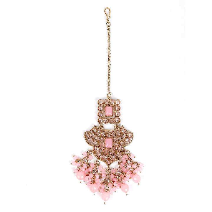 Odette Pink Cluster Detailing Statement Jewellery Set