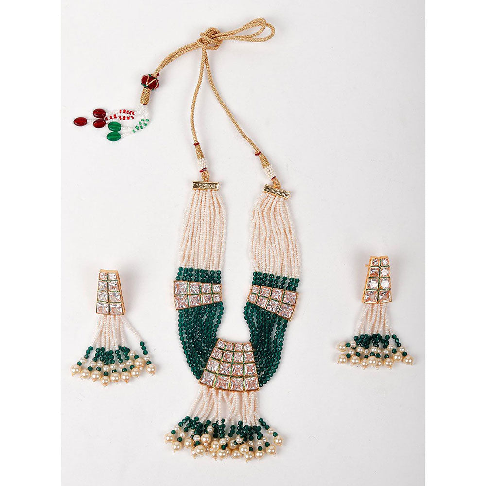 Odette Green Beaded Stands Multi Necklace Set