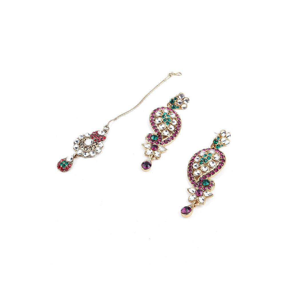 Odette Multicolor Crystal Necklace Set