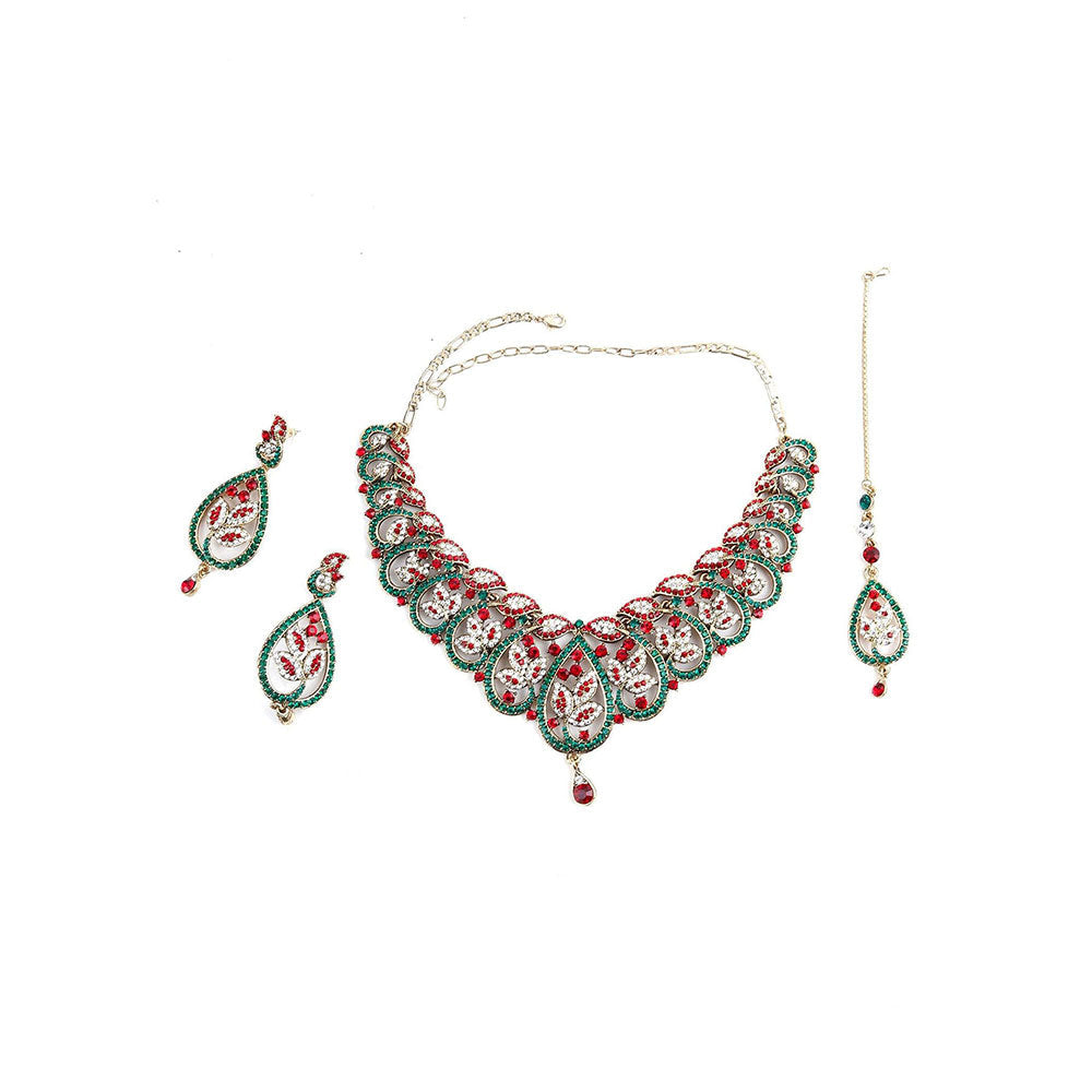 Odette Multicolor Crystal Necklace Set