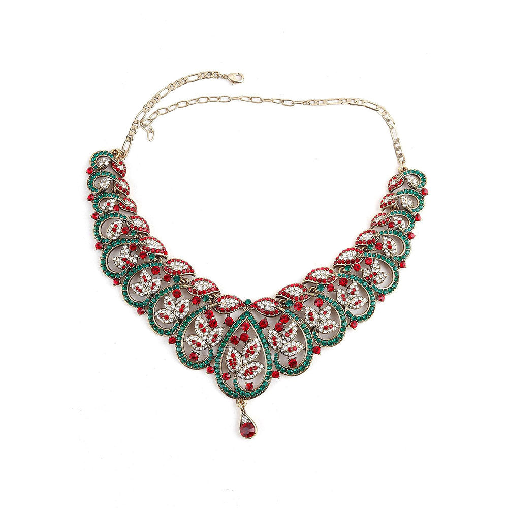 Odette Multicolor Crystal Necklace Set