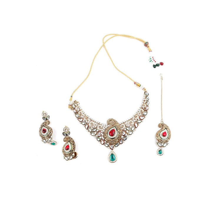 Odette Antique Kundan Necklace Set