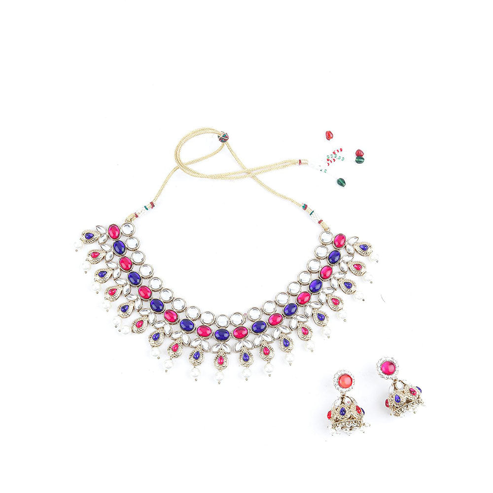 Odette Multicolor with Pearls Necklace Set