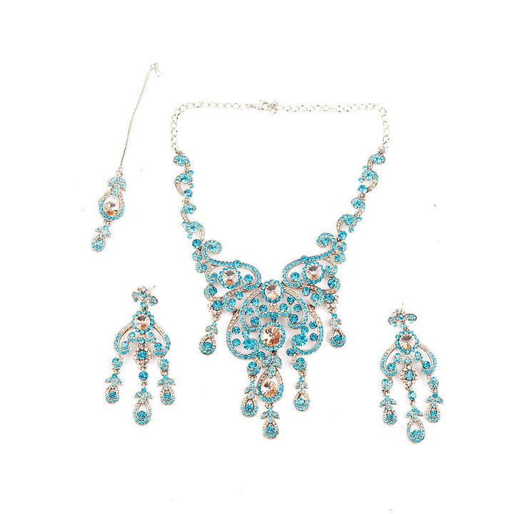 Odette Blue Crystal Necklace Set