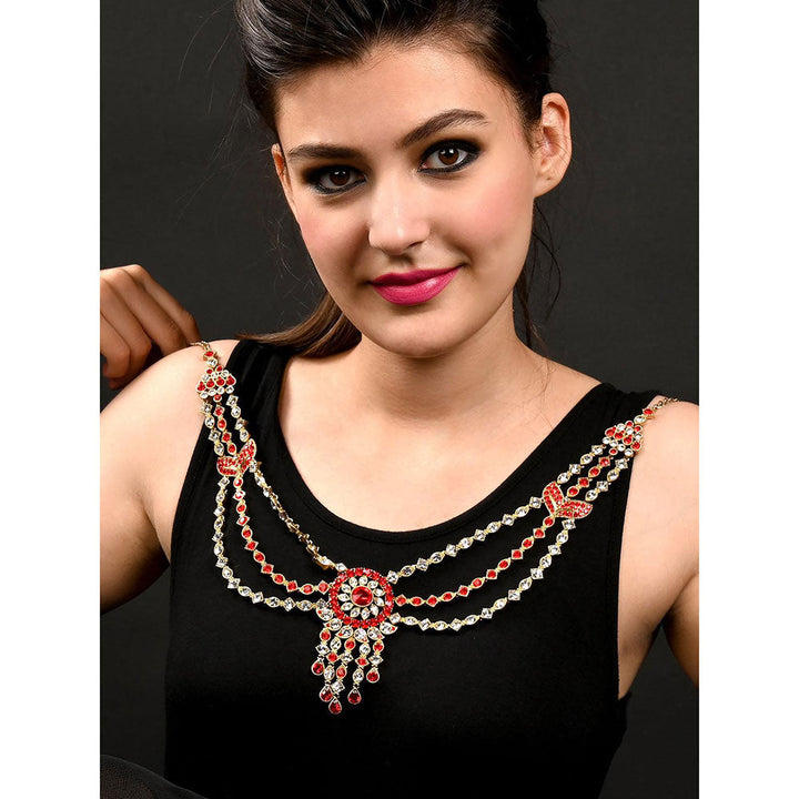 Odette Red and White Crystal Jewellery Set