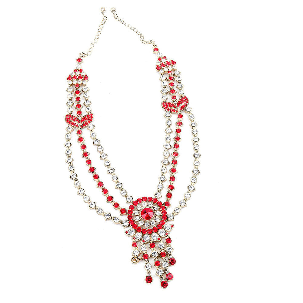 Odette Red and White Crystal Jewellery Set