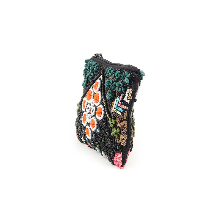 Odette Multicolor Beads and Sequins Embroidered Clutch