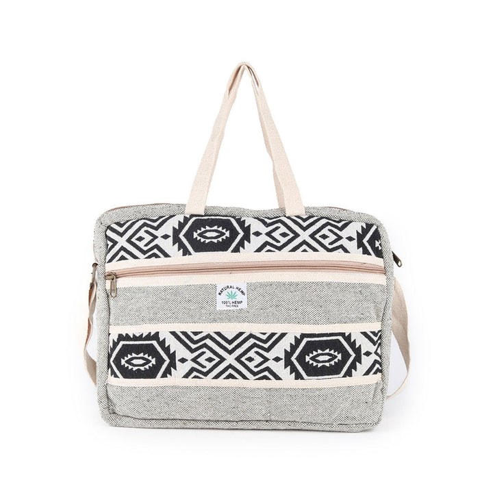 Odette Off White Woven Laptop Bag For Women