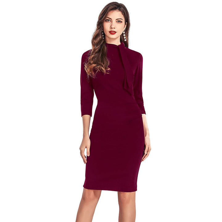 Odette Maroon Bodycon for Women