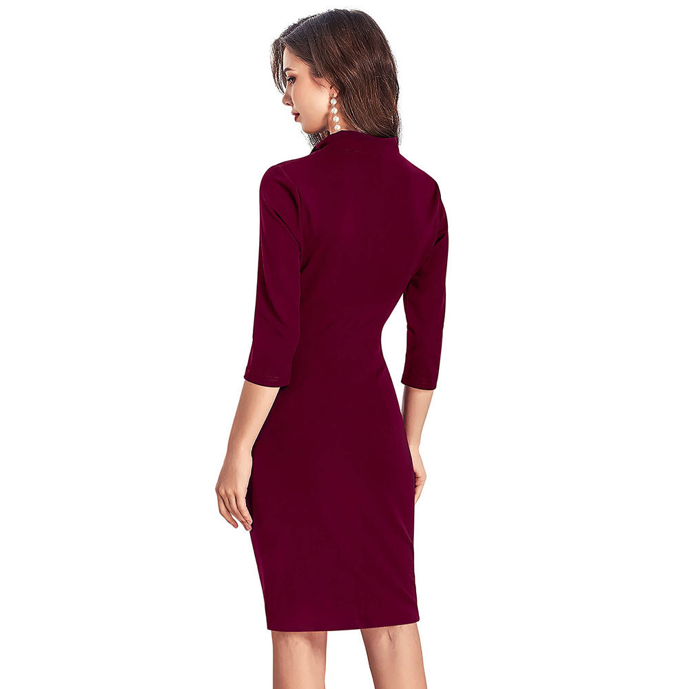 Odette Maroon Bodycon for Women