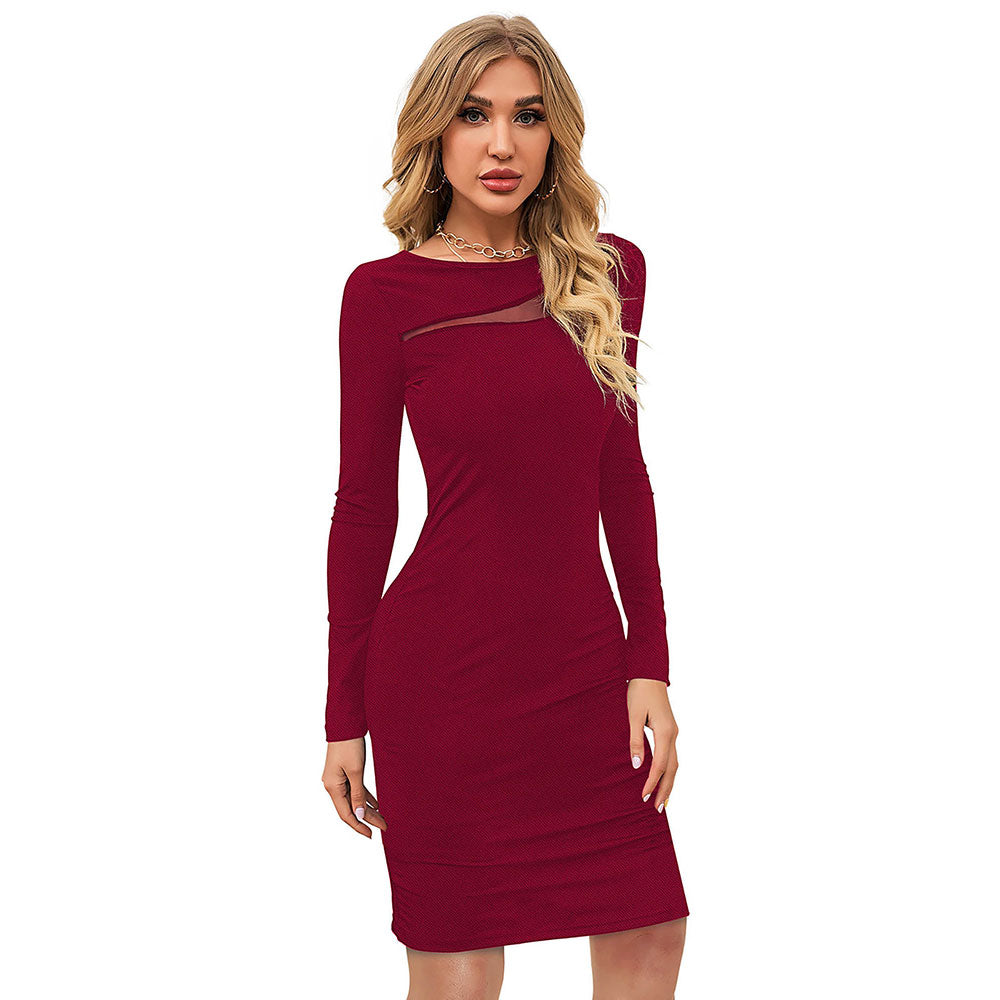 Odette Maroon Bodycon for Women