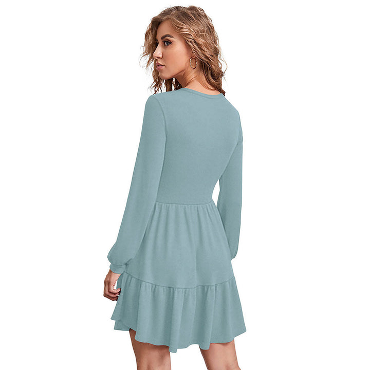 Odette Light Green Skater Dress for Women