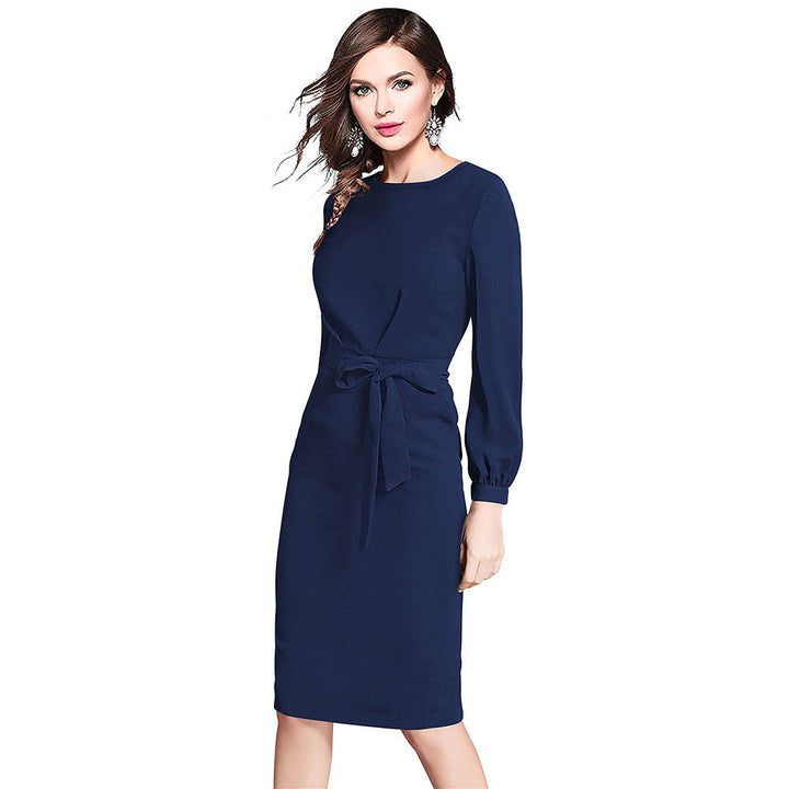 Odette Navy Blue Bodycon for Women (Set of 2)