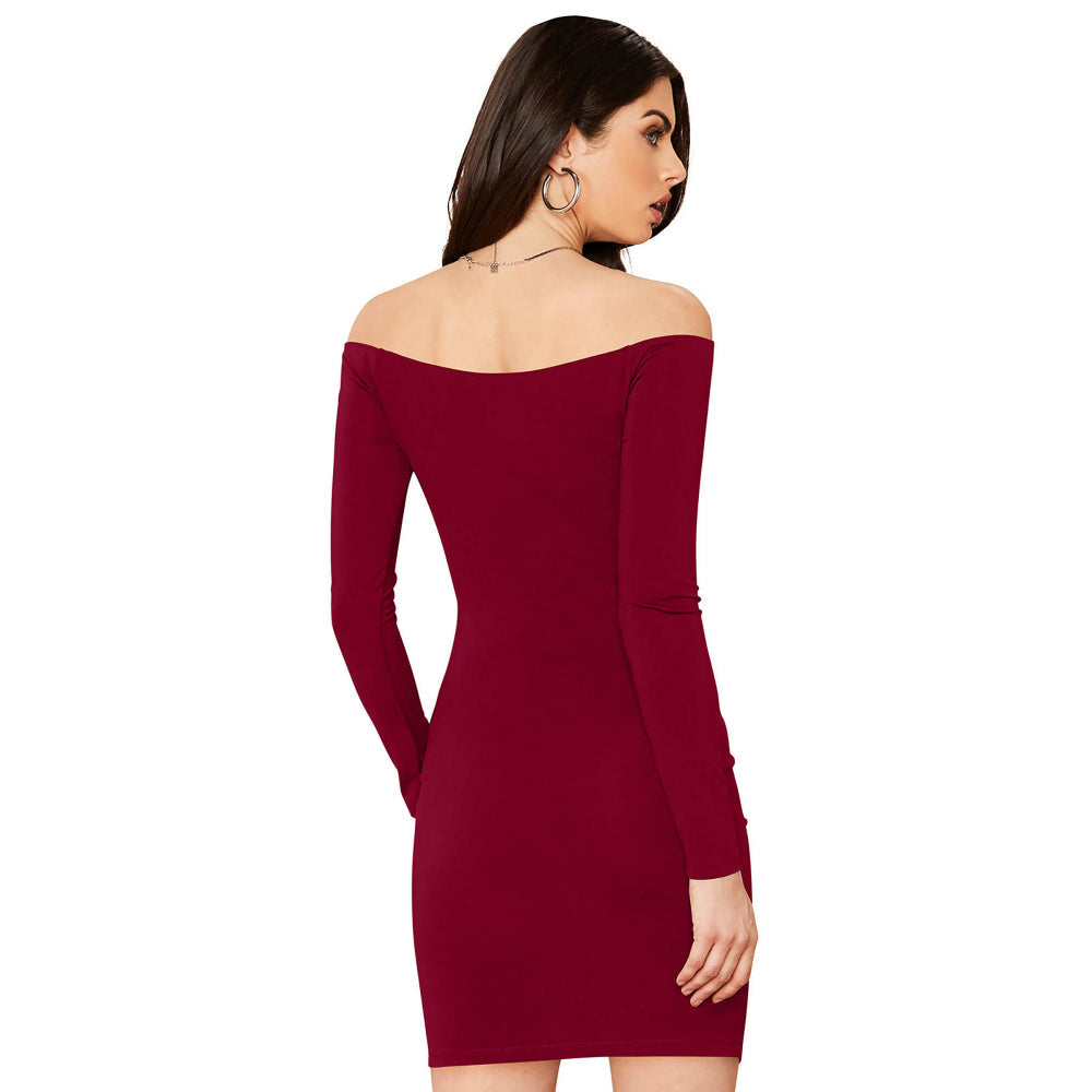 Odette Maroon Bodycon for Women