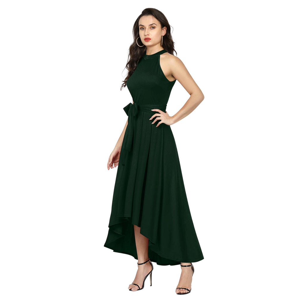 Odette Green Polyester High Low Dress For Women (Set of 2)