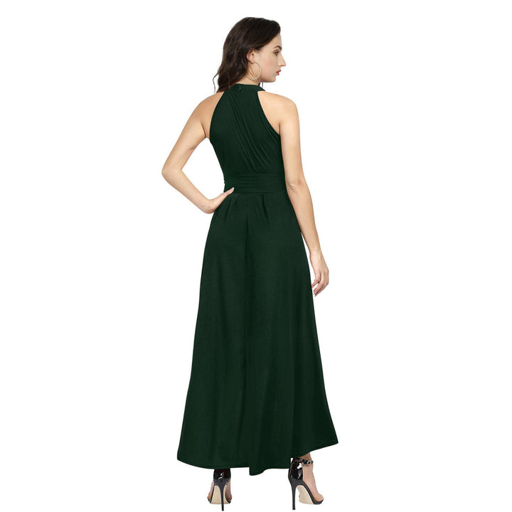 Odette Green Polyester High Low Dress For Women (Set of 2)