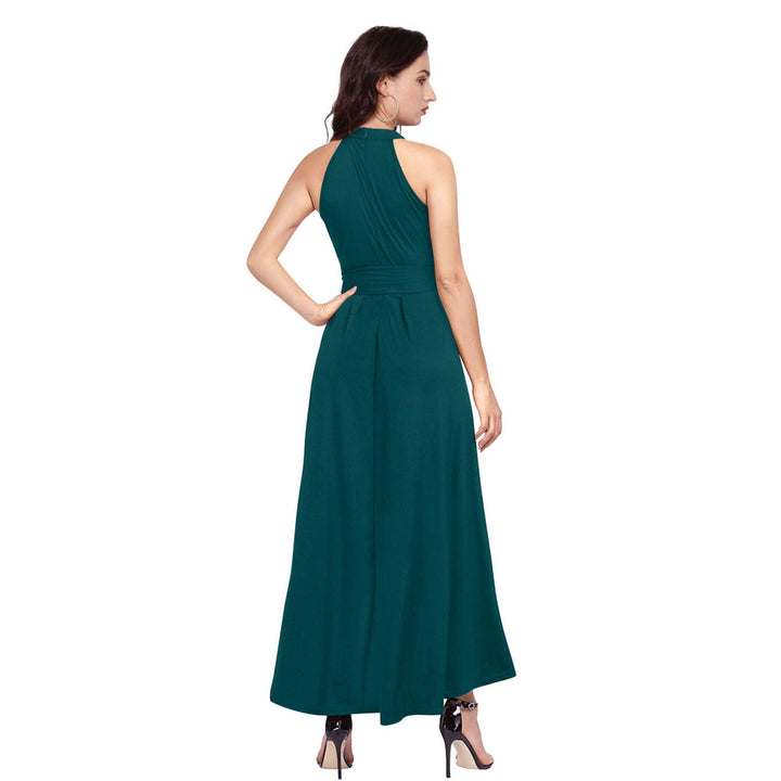 Odette Teal Polyester High Low Dress For Women (Set of 2)