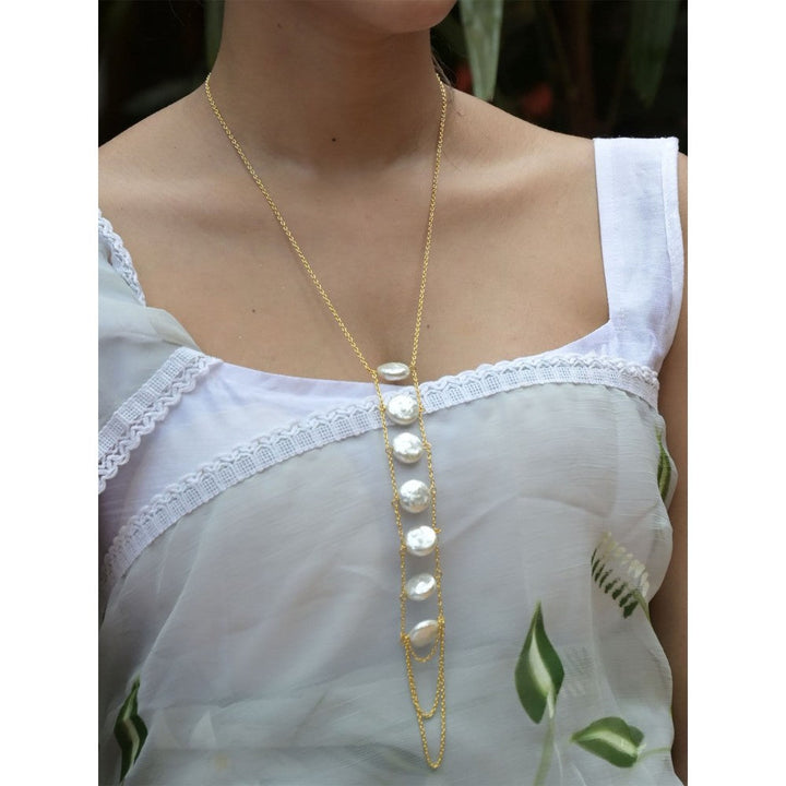 Odette White Mid Length Neckpiece for Women