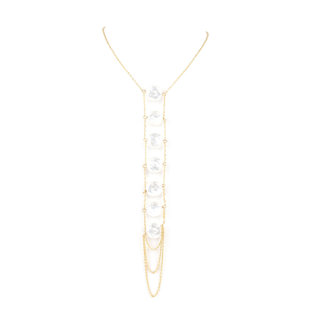 Odette White Mid Length Neckpiece for Women