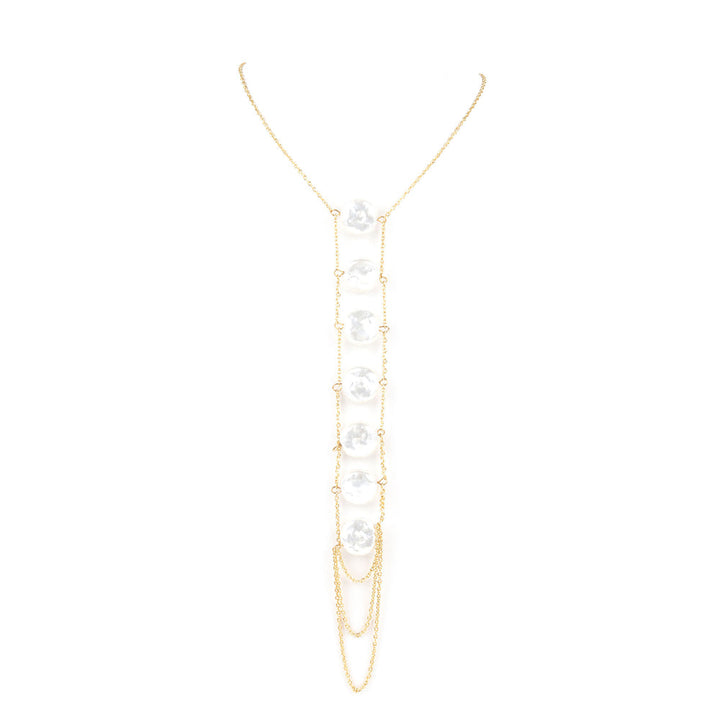 Odette White Mid Length Neckpiece for Women