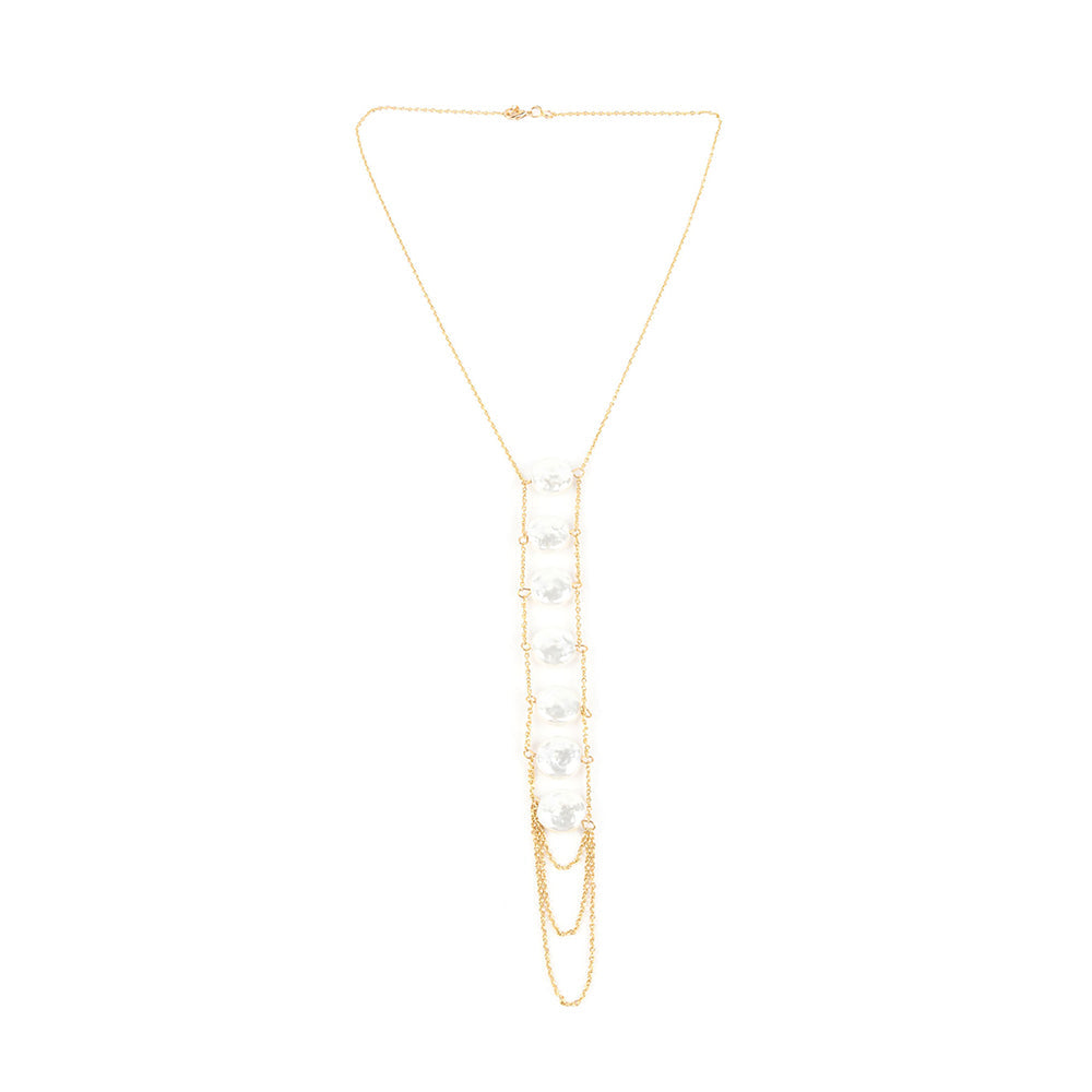 Odette White Mid Length Neckpiece for Women