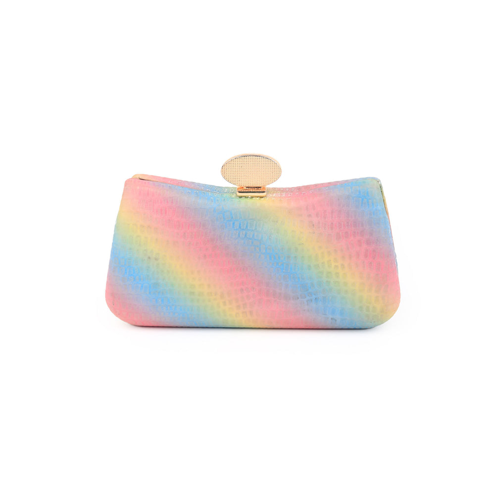 Odette Women Multicolor Moon Textured Clutch