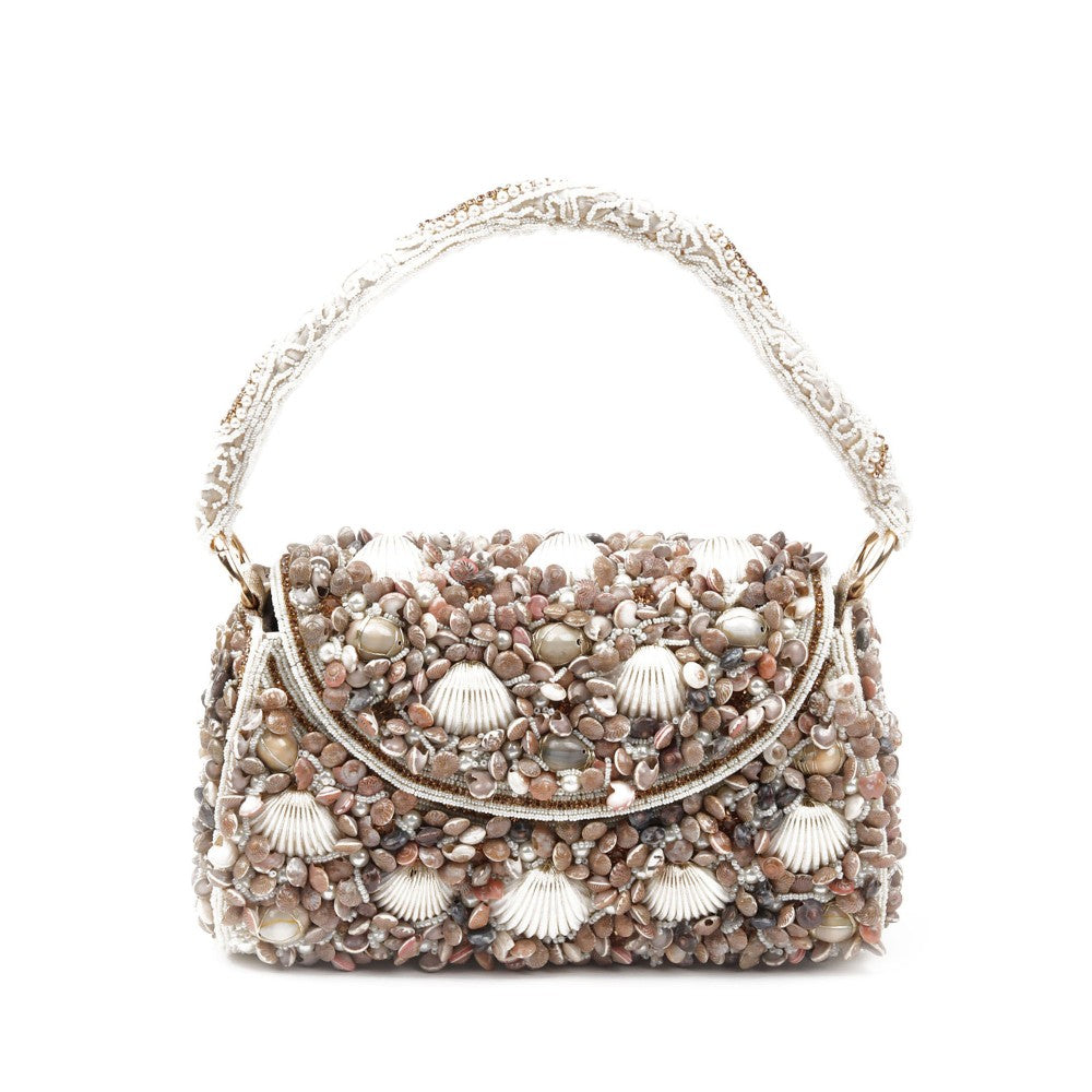 Odette Women Multi-Color Shell Embellished Hand Bag