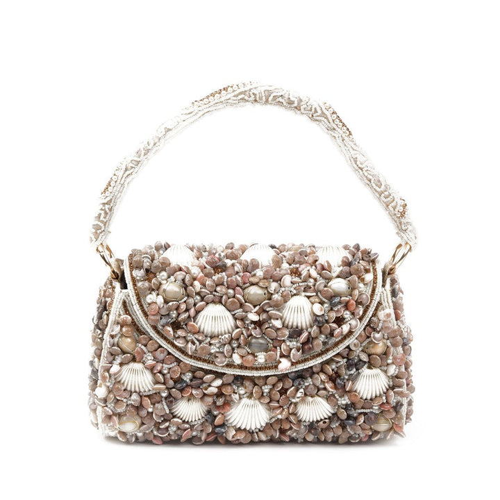 Odette Women Multi-Color Shell Embellished Hand Bag