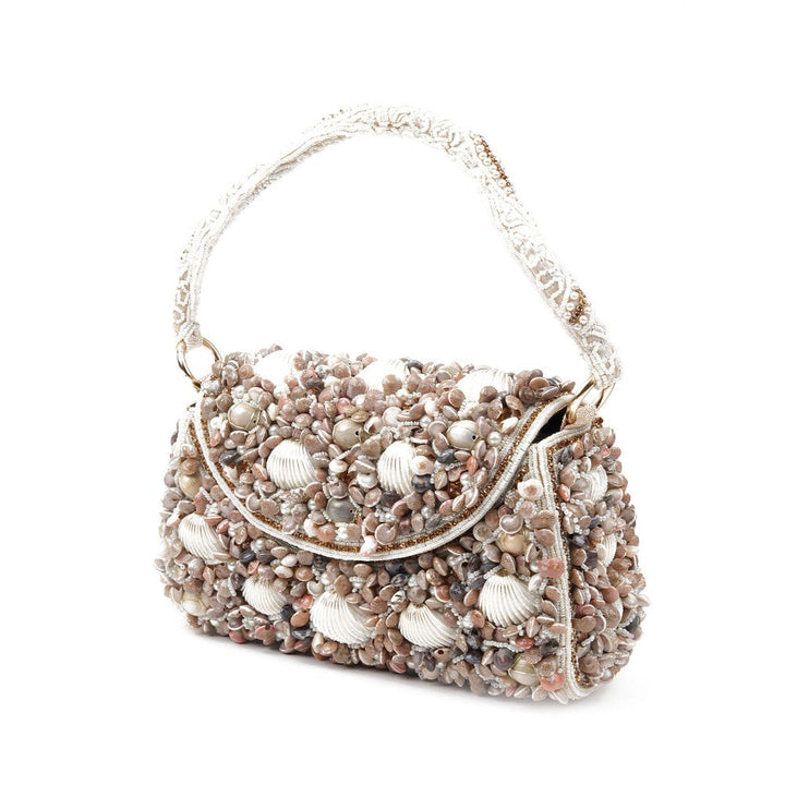 Odette Women Multi-Color Shell Embellished Hand Bag