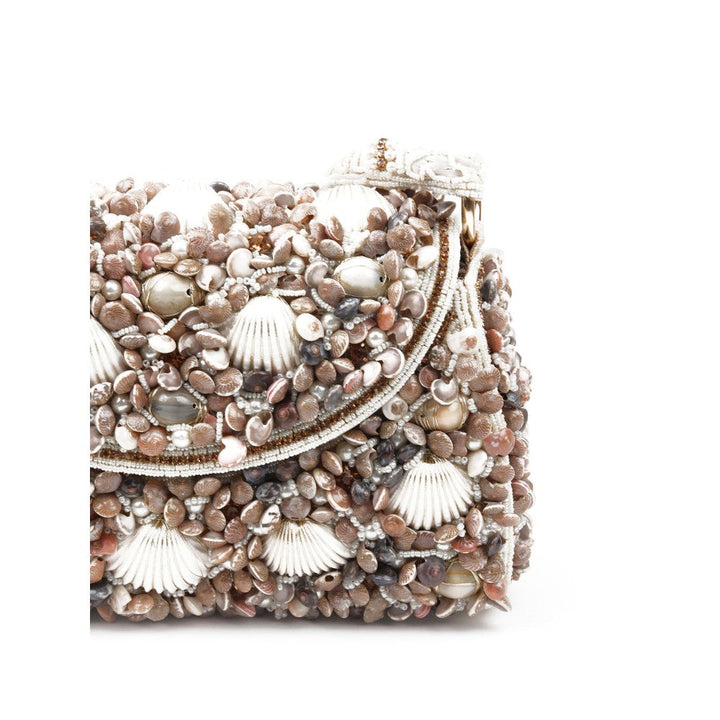 Odette Women Multi-Color Shell Embellished Hand Bag