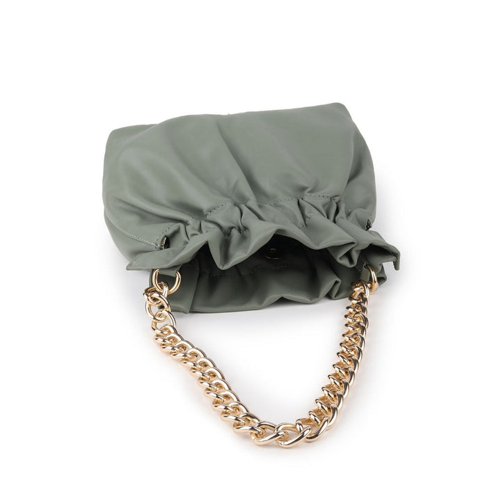 Odette Green Pu Solid Hand Bag For Women