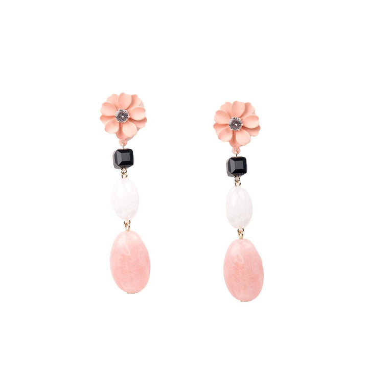 Odette Women Pink Metal Earrings