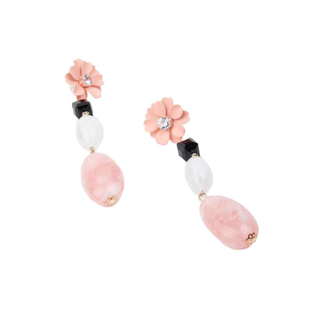 Odette Women Pink Metal Earrings