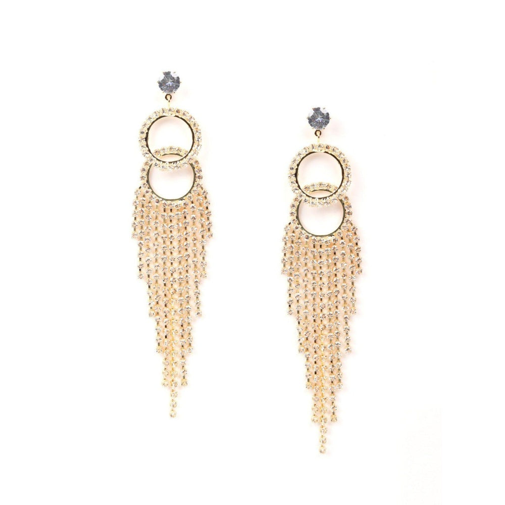 Odette Women White Gold Plating Metal Earrings