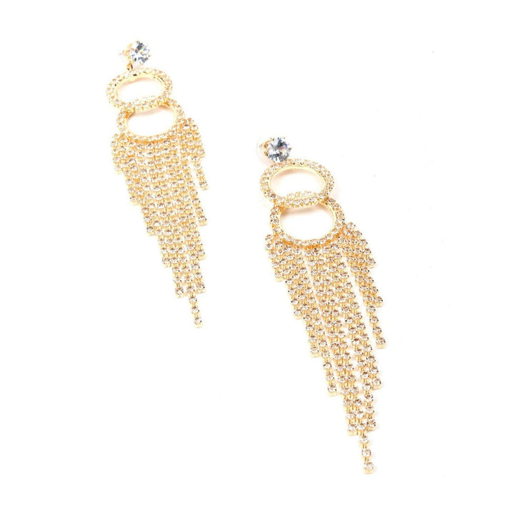 Odette Women White Gold Plating Metal Earrings