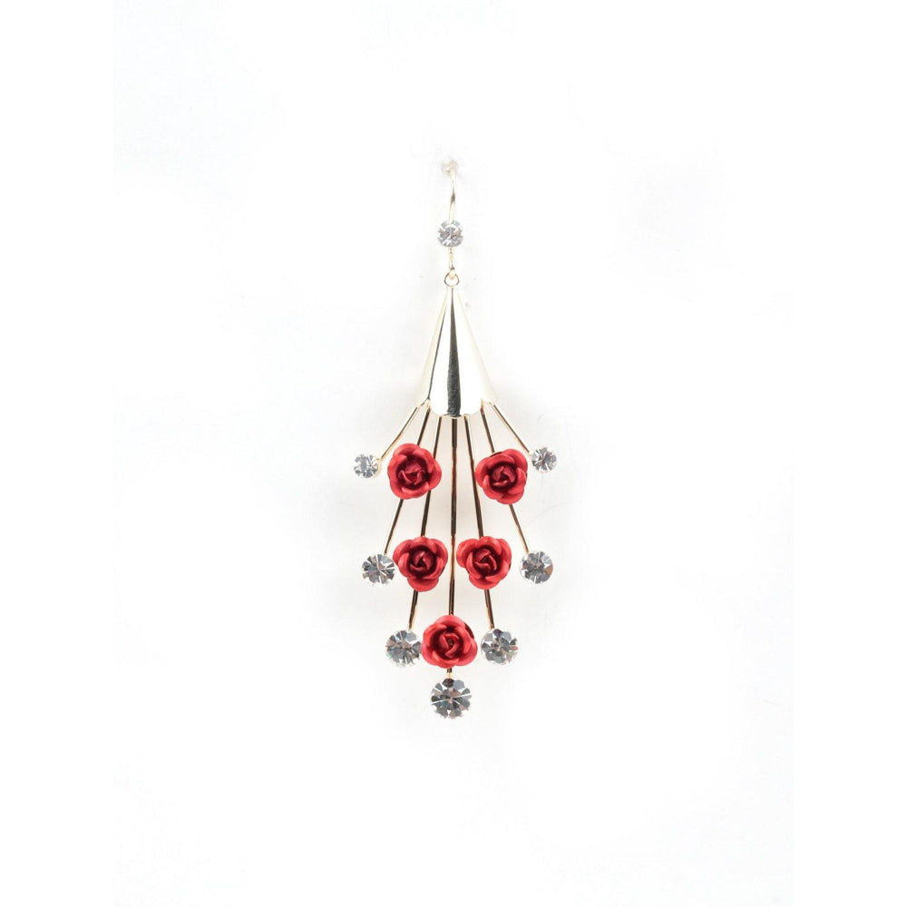 Odette Women Divine Red Dangle Earrings