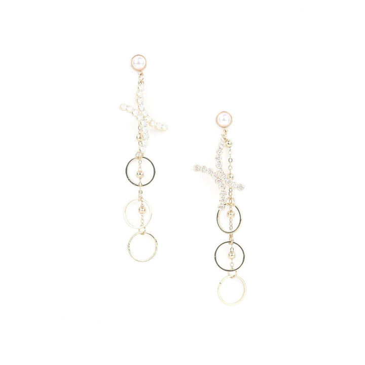 Odette Women Gold Tone Ring Dangle Earrings!