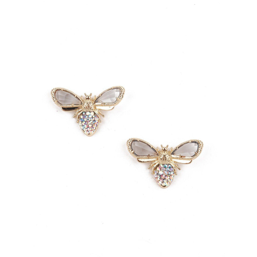 Odette Women Grey Bug Shape Cute Studs