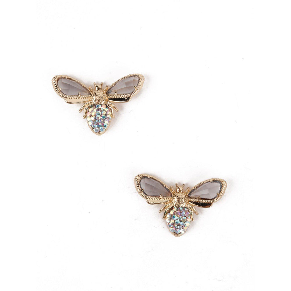 Odette Women Grey Bug Shape Cute Studs