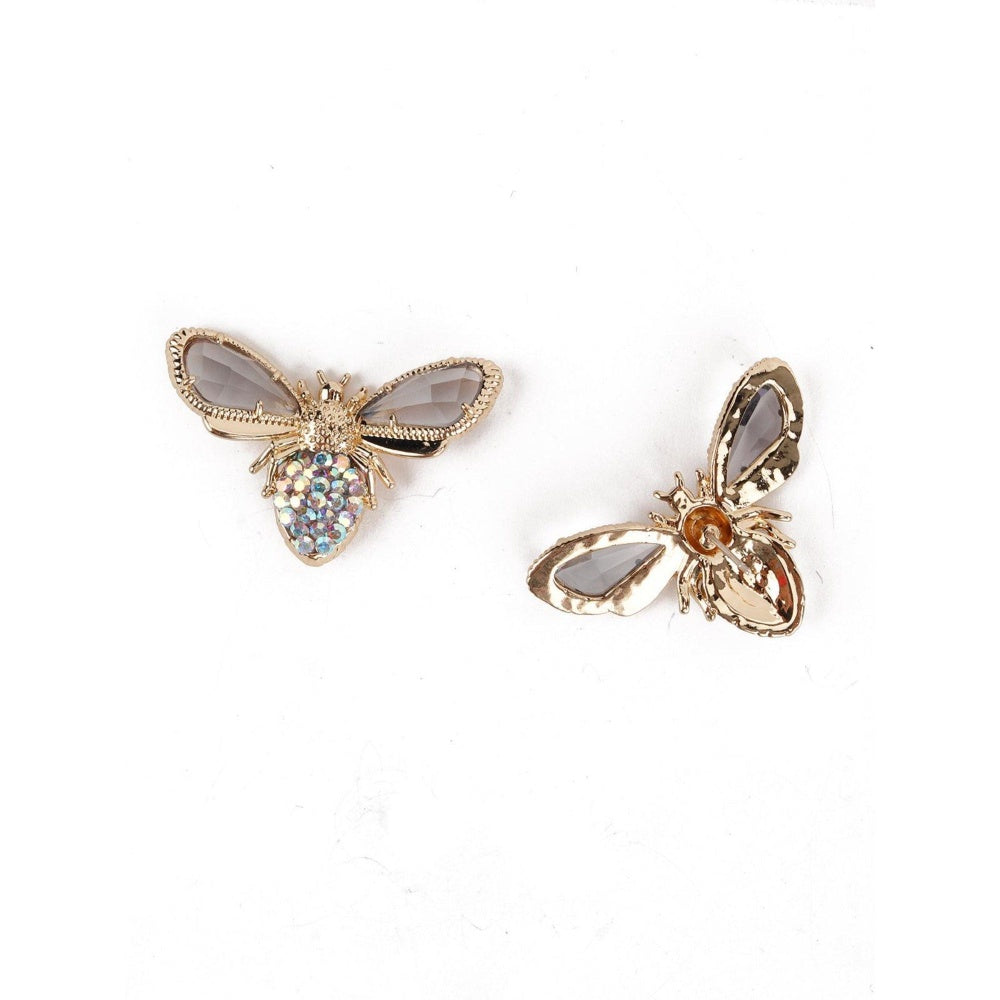 Odette Women Grey Bug Shape Cute Studs