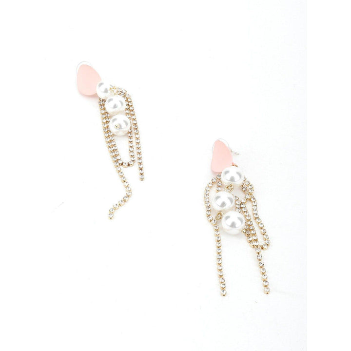 Odette Women Vintage Party Pink Dangle Earring