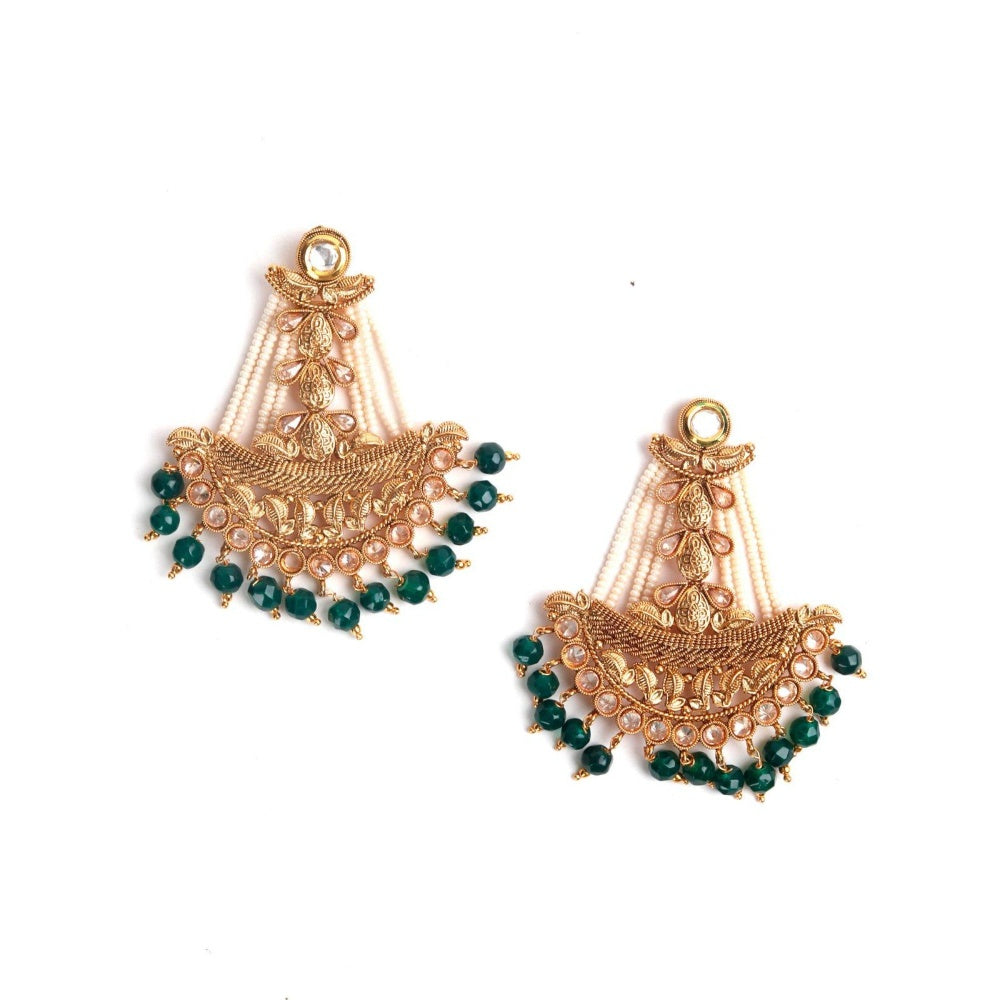 Odette Women Embellished Gold Tone Swing Earrings