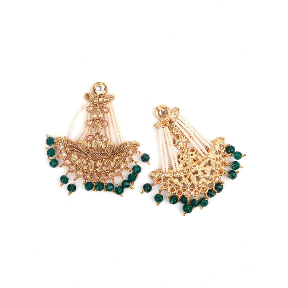 Odette Women Embellished Gold Tone Swing Earrings